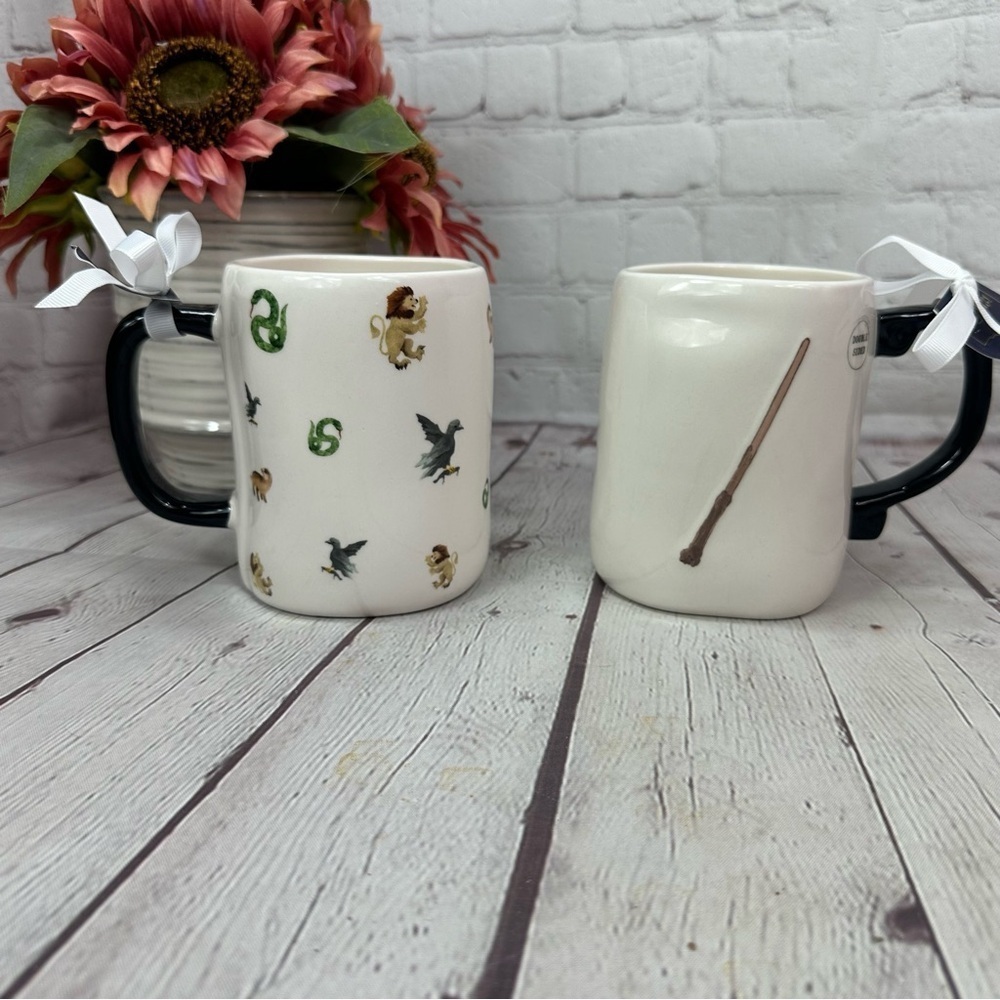 NWT rae dunn & harry potter collaboration hogwarts Wizard Mug Set obliviate
